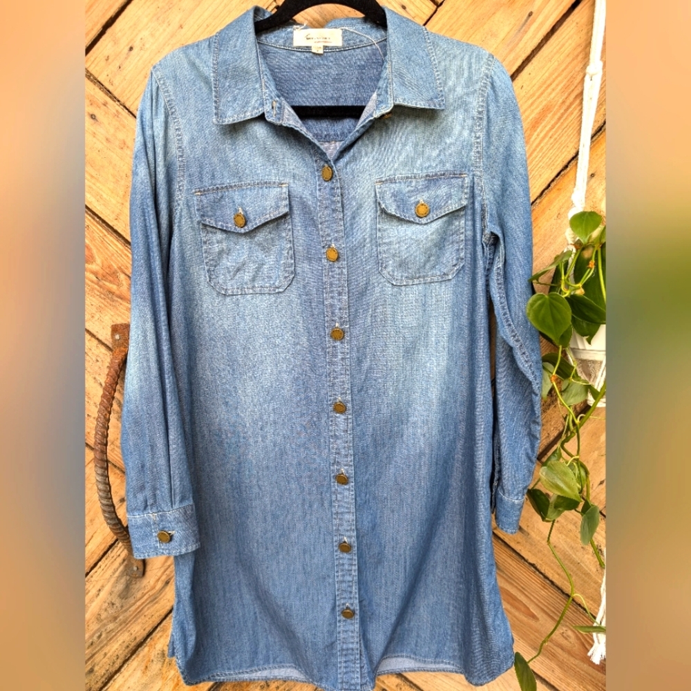 Two by Vince Camuto Denim Dress Size Large